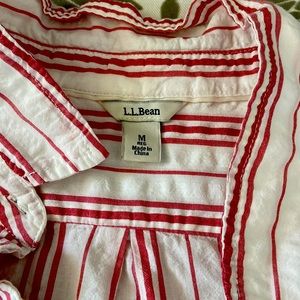 LL BEAN lightweight camp blouse, size M.